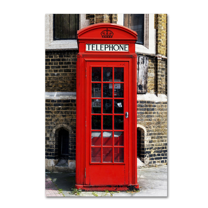 Philippe Hugonnard English Phone Booth London Canvas Art 16 x 24 Image 1