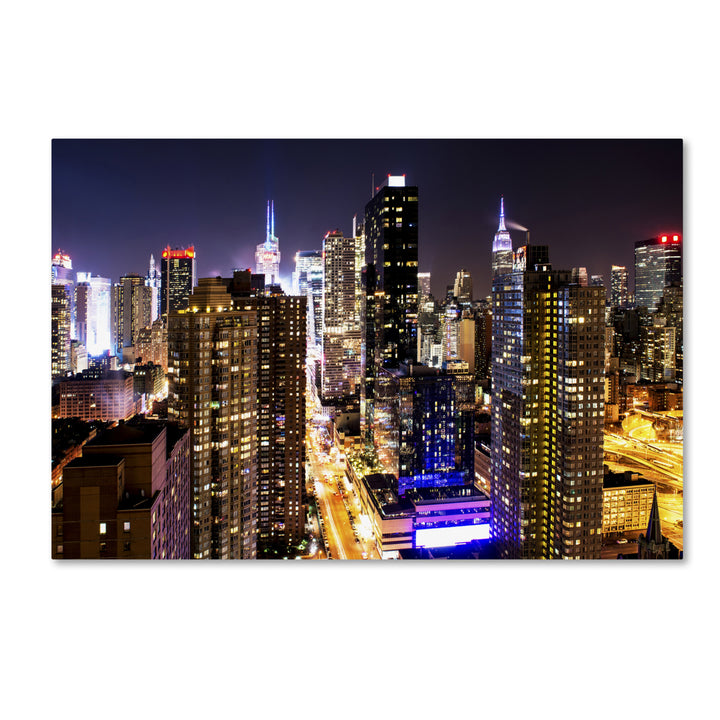 Philippe Hugonnard Lights Manhattan Canvas Art 16 x 24 Image 1