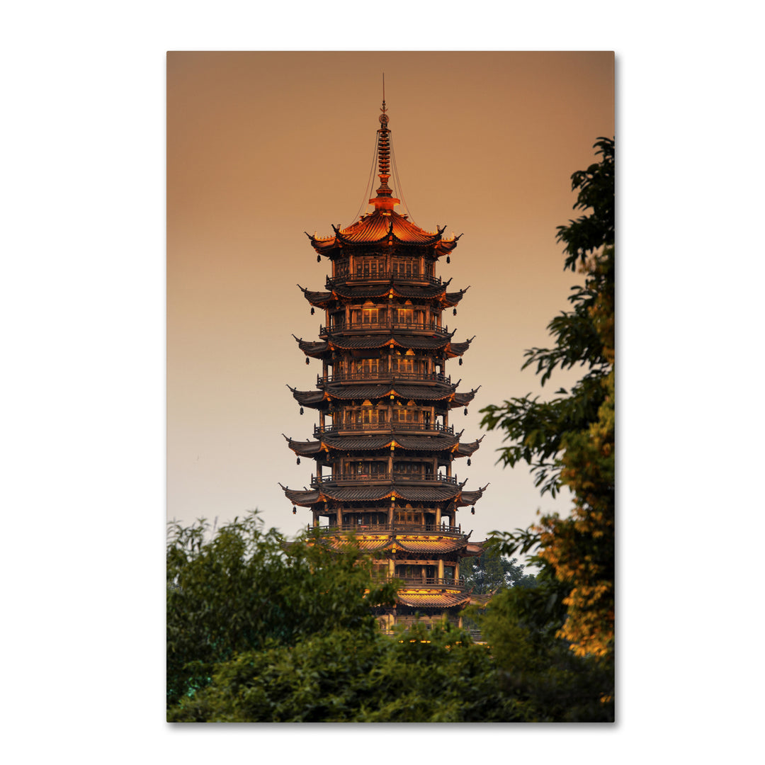 Philippe Hugonnard Light Pagoda Canvas Art 16 x 24 Image 1