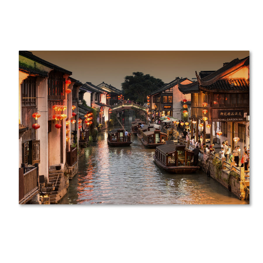 Philippe Hugonnard Water Town Canvas Art 16 x 24 Image 1