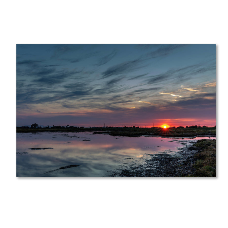 Pierre Leclerc Boundary Bay Sunset 2 Canvas Art 16 x 24 Image 1