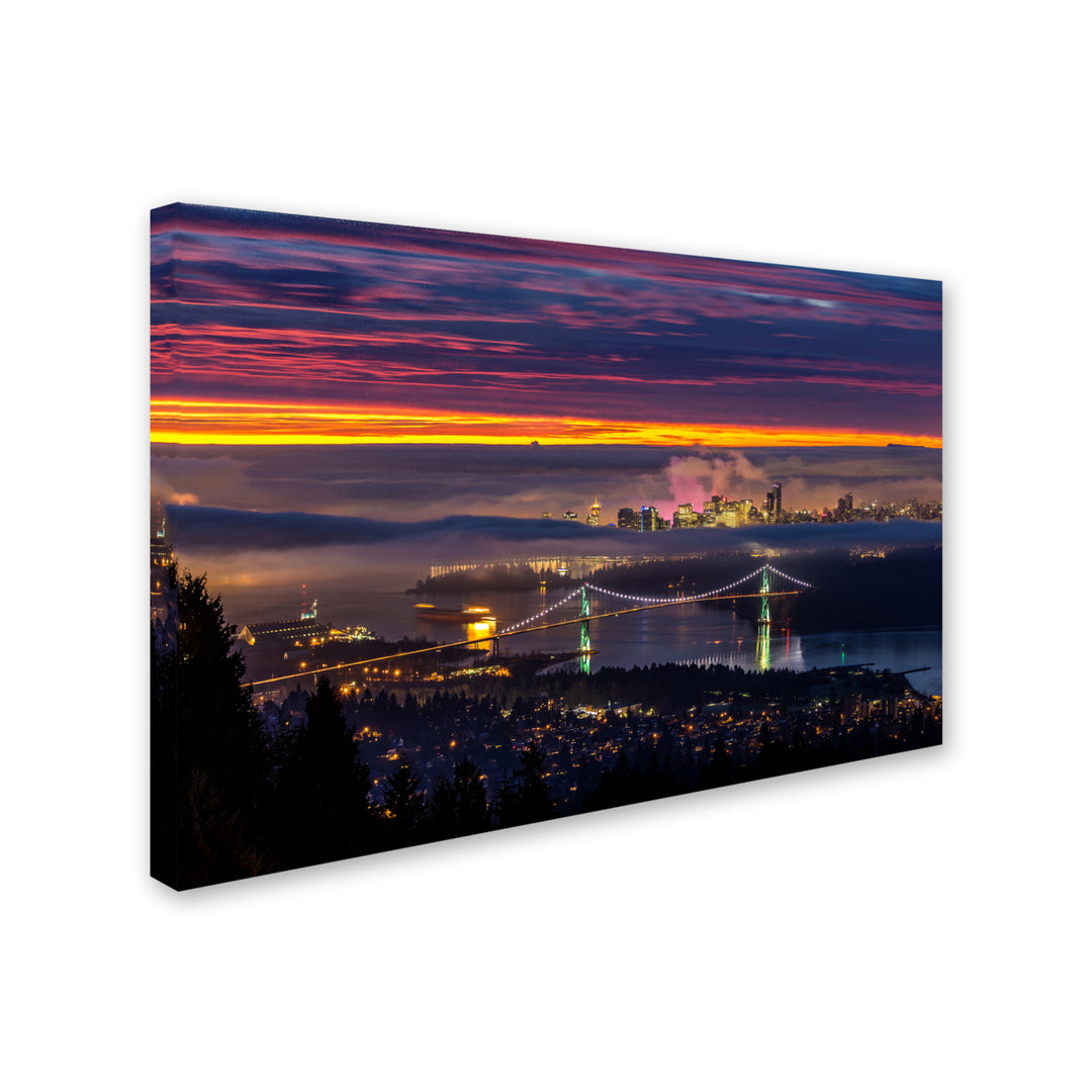 Pierre Leclerc West Vancouver Sunrise Canvas Art 16 x 24 Image 2