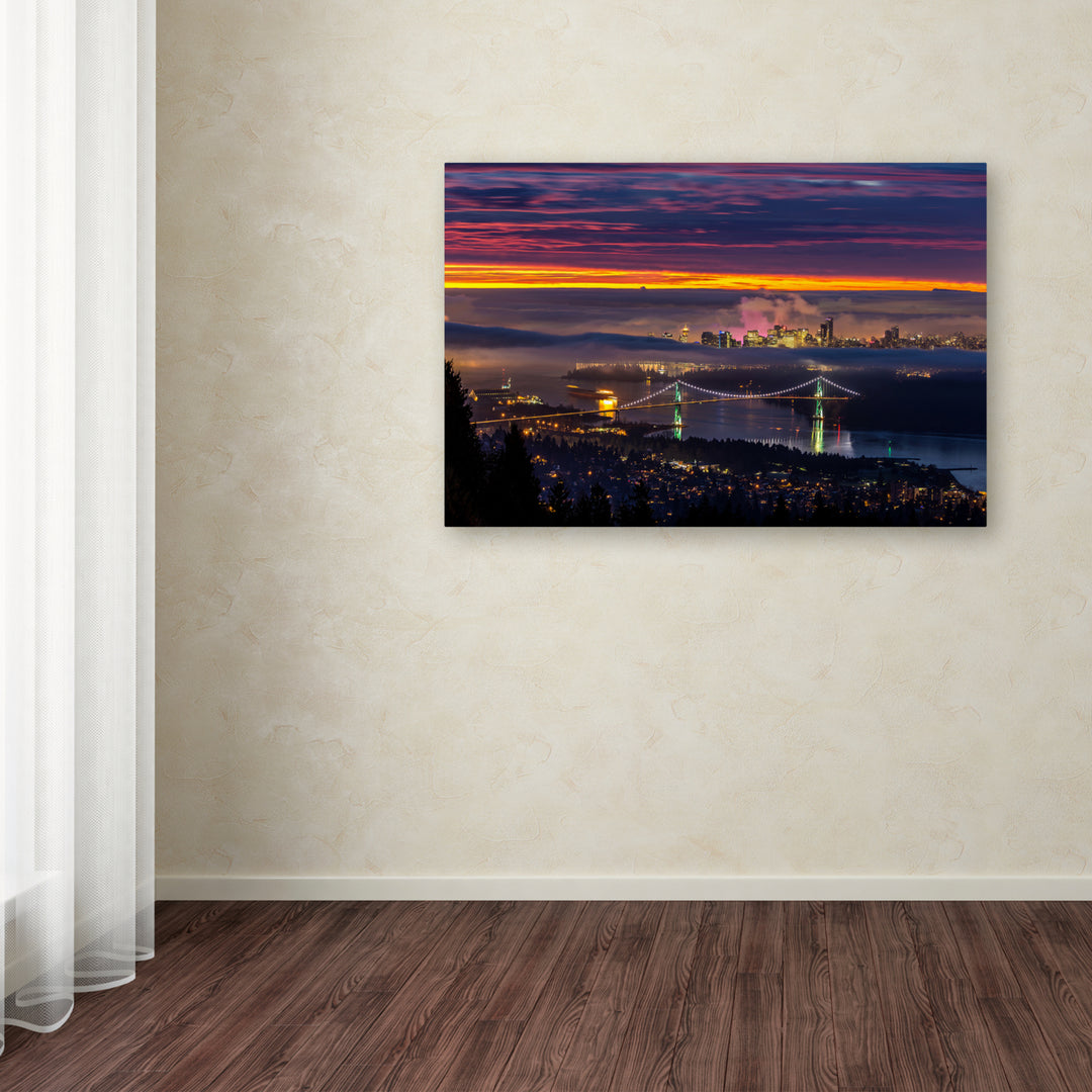 Pierre Leclerc West Vancouver Sunrise Canvas Art 16 x 24 Image 3