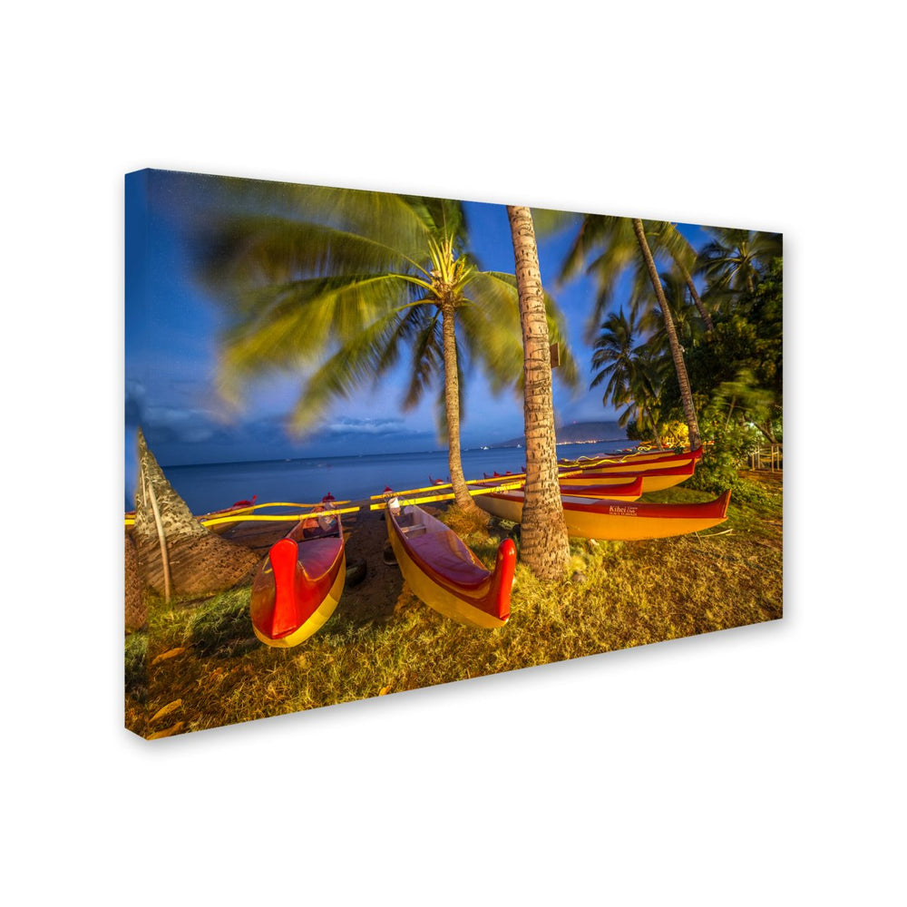 Pierre Leclerc Maui Outriggers Canvas Art 16 x 24 Image 2