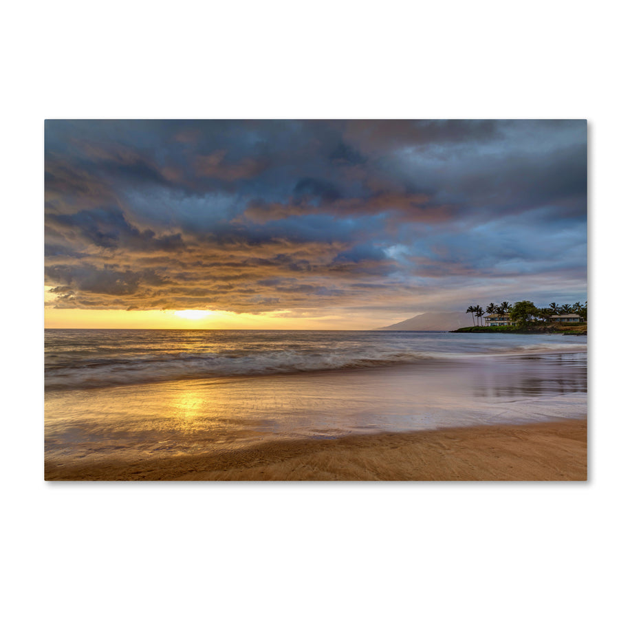 Pierre Leclerc Secret Beach Sunset Canvas Art 16 x 24 Image 1