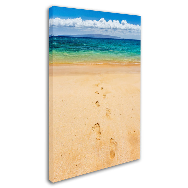 Pierre Leclerc Footprints in the Sand Canvas Art 16 x 24 Image 2