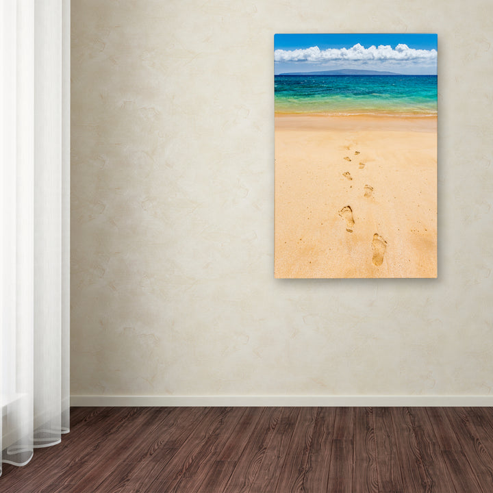 Pierre Leclerc Footprints in the Sand Canvas Art 16 x 24 Image 3