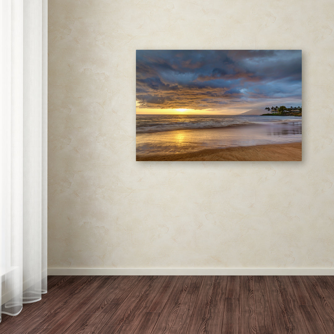 Pierre Leclerc Secret Beach Sunset Canvas Art 16 x 24 Image 3