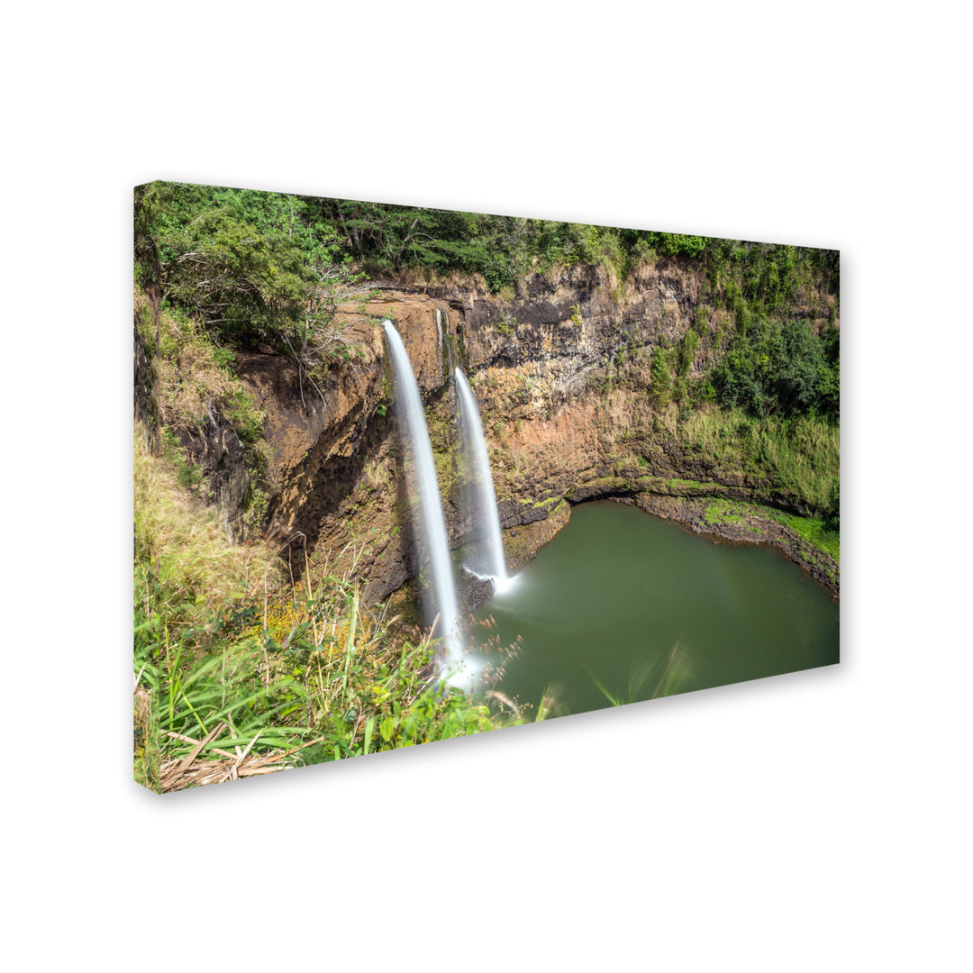 Pierre Leclerc Wailua Falls Kauai Canvas Art 16 x 24 Image 2