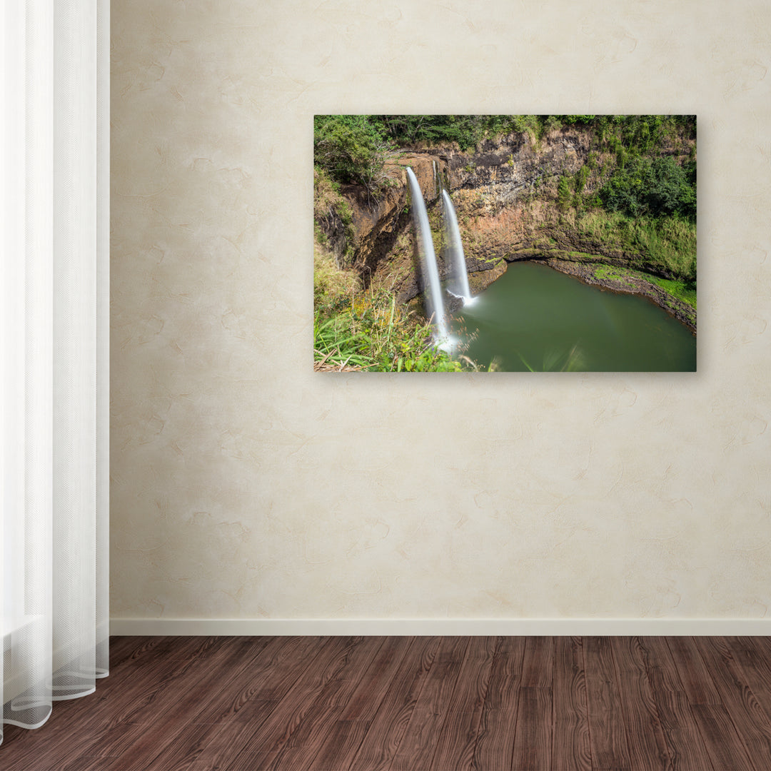 Pierre Leclerc Wailua Falls Kauai Canvas Art 16 x 24 Image 3