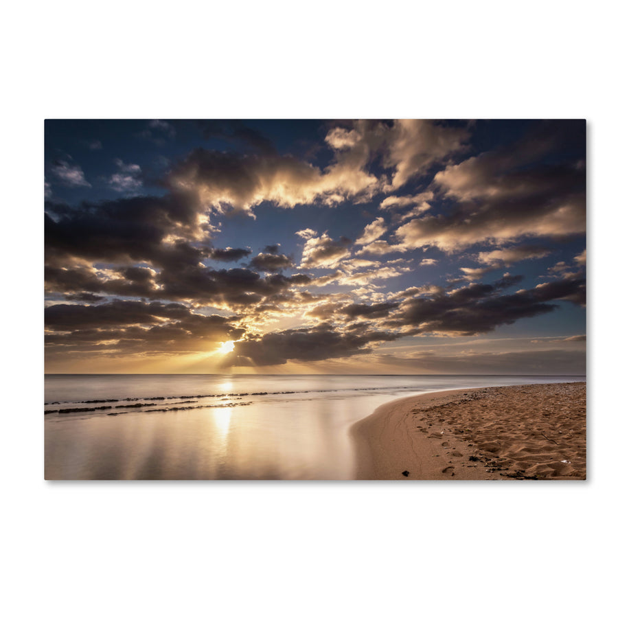 Pierre Leclerc Kauai Beach Sunrise Canvas Art 16 x 24 Image 1