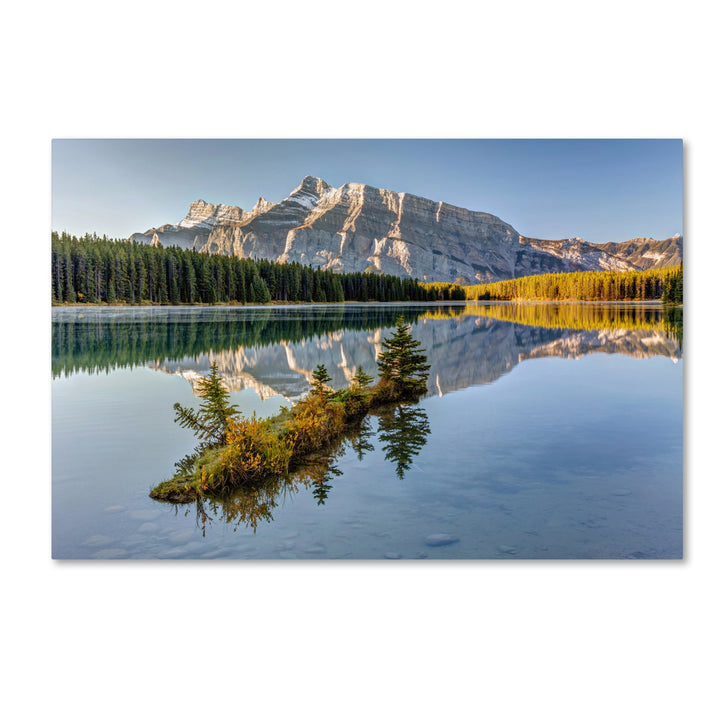 Pierre Leclerc Two Jack Lake Sunrise Canvas Art 16 x 24 Image 1