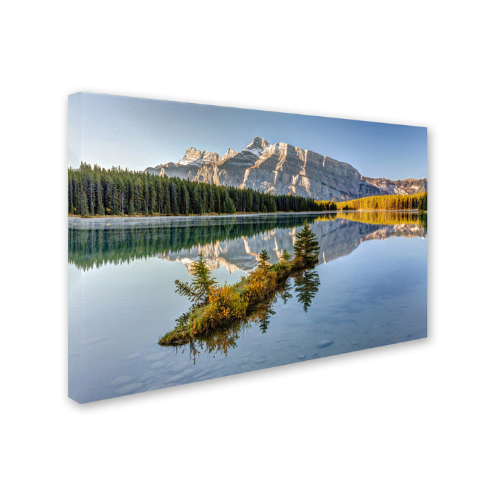 Pierre Leclerc Two Jack Lake Sunrise Canvas Art 16 x 24 Image 2