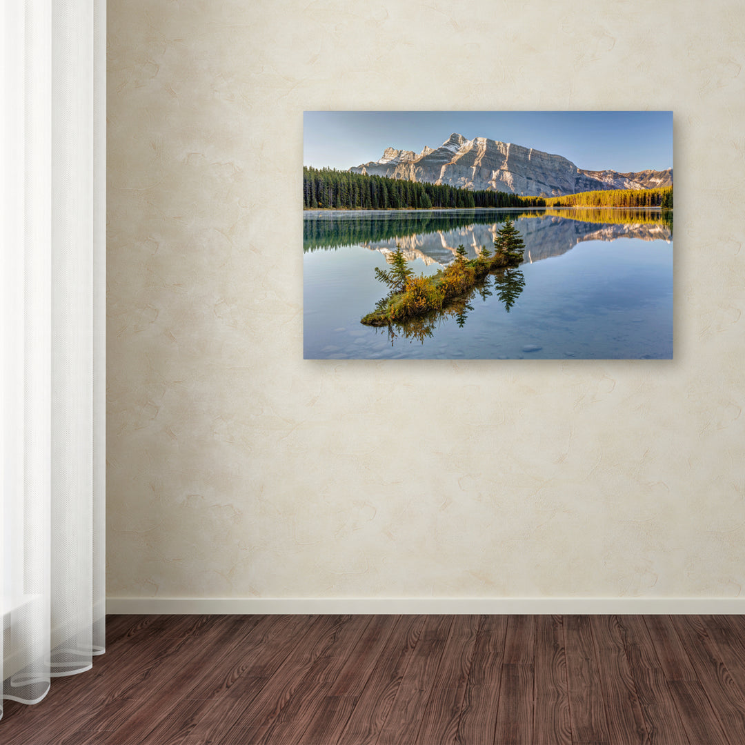 Pierre Leclerc Two Jack Lake Sunrise Canvas Art 16 x 24 Image 3