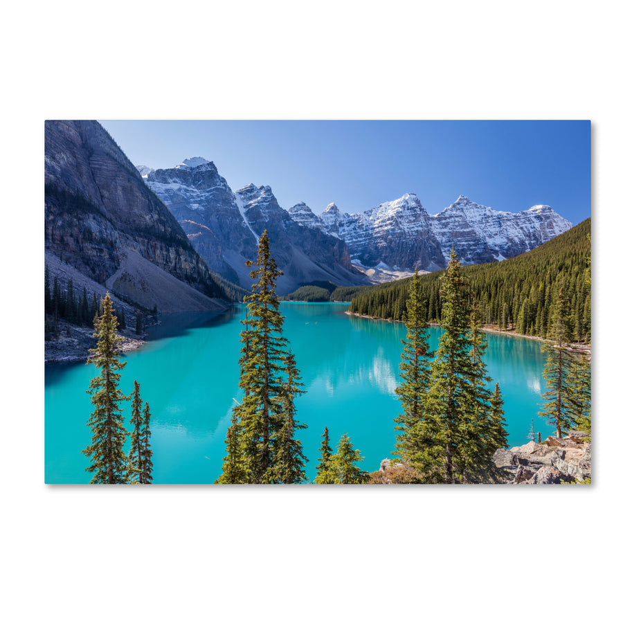Pierre Leclerc Turquoise Moraine Lake Canvas Art 16 x 24 Image 1