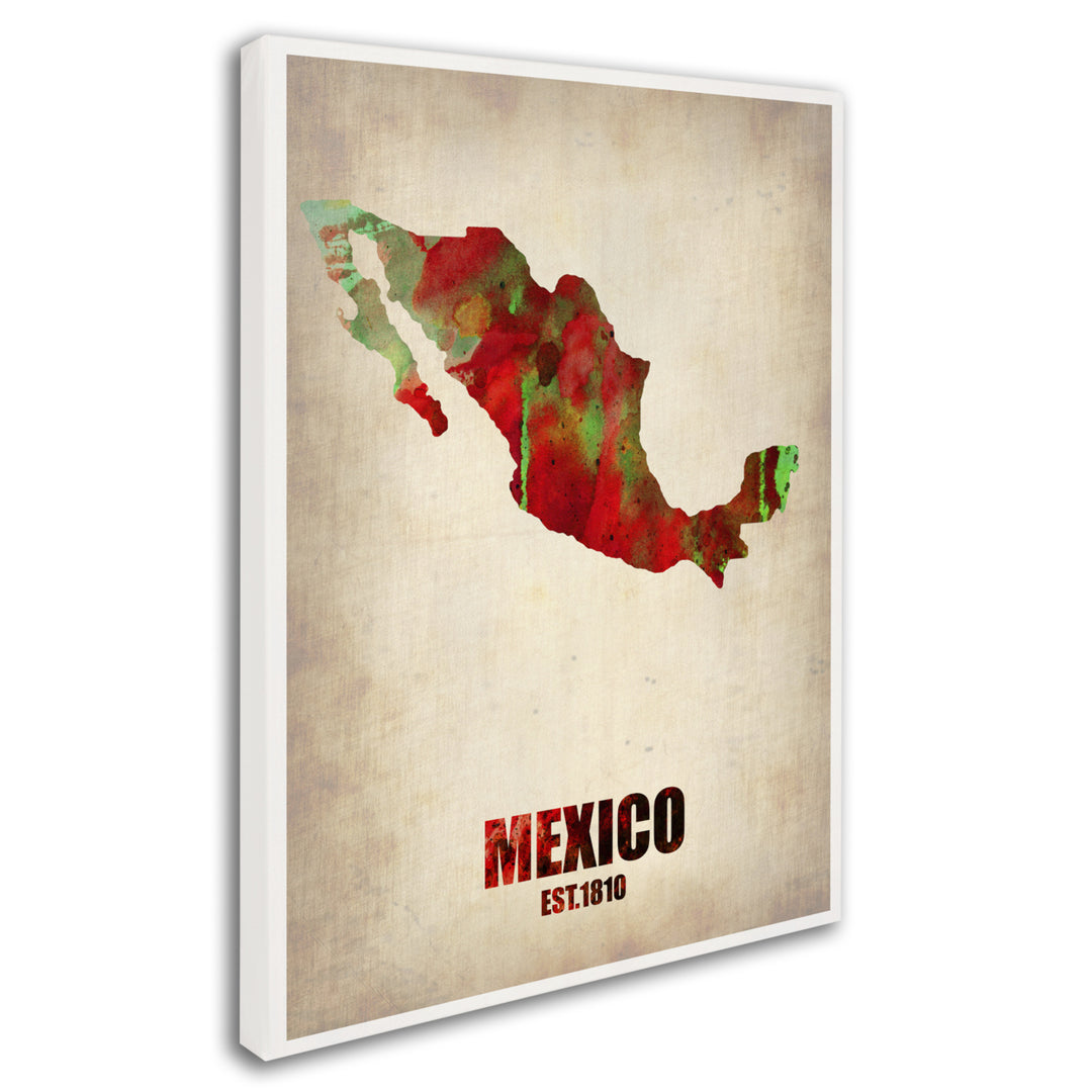 Naxart Mexico Watercolor Map Canvas Art 18 x 24 Image 2