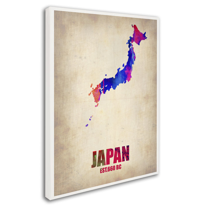 Naxart Japan Watercolor Map Canvas Art 18 x 24 Image 2