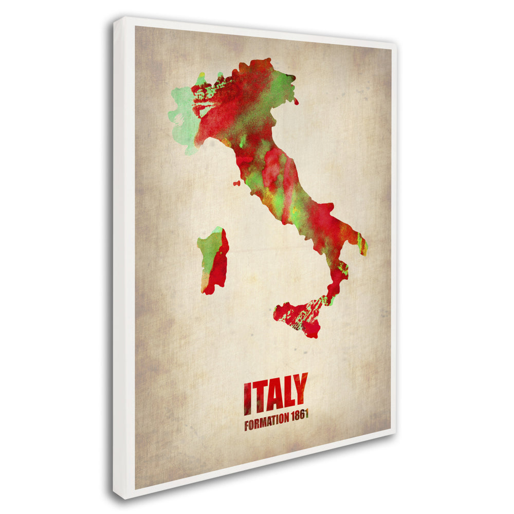 Naxart Italy Watercolor Map Canvas Art 18 x 24 Image 2