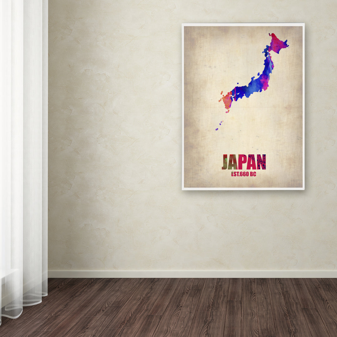 Naxart Japan Watercolor Map Canvas Art 18 x 24 Image 3