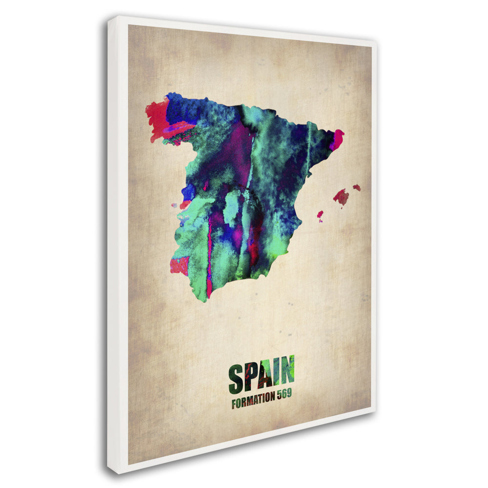 Naxart Spain Watercolor Map Canvas Art 18 x 24 Image 2