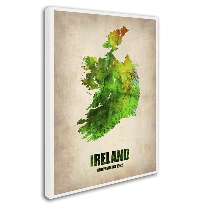 Naxart Ireland Watercolor Map Canvas Art 18 x 24 Image 2