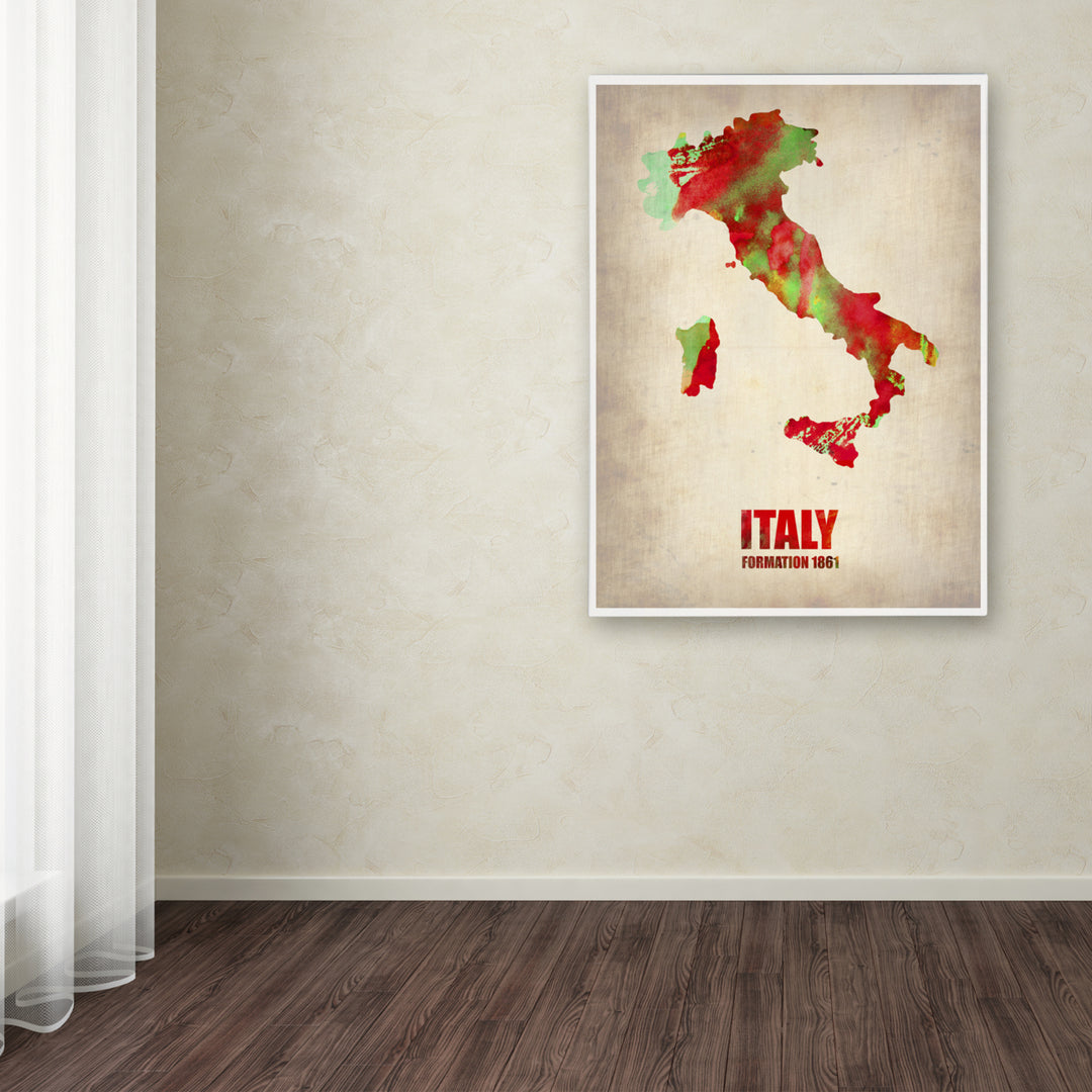 Naxart Italy Watercolor Map Canvas Art 18 x 24 Image 3