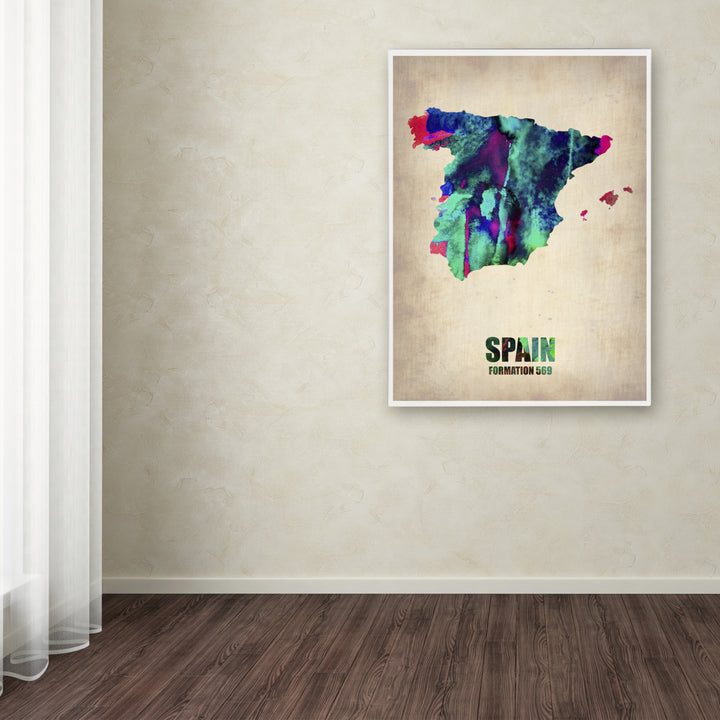 Naxart Spain Watercolor Map Canvas Art 18 x 24 Image 3