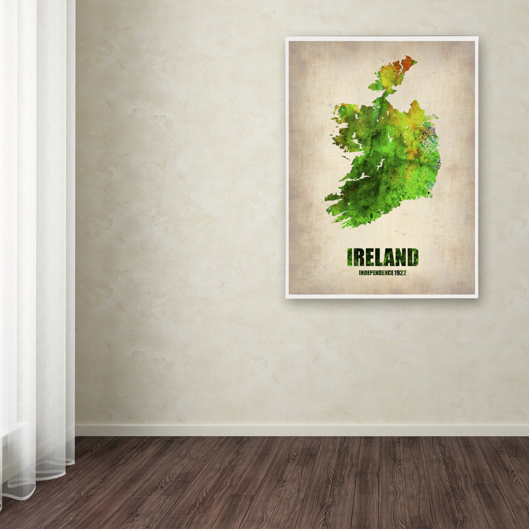 Naxart Ireland Watercolor Map Canvas Art 18 x 24 Image 3