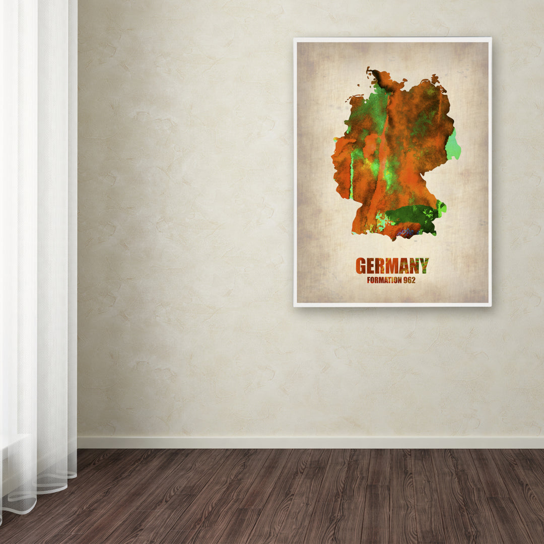 Naxart Germany Watercolor Map Canvas Art 18 x 24 Image 3
