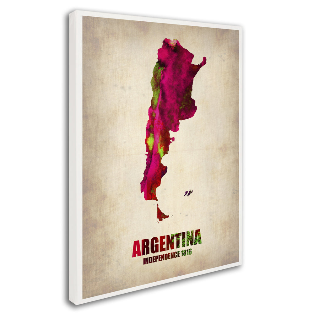 Naxart Argentina Watercolor Map Canvas Art 18 x 24 Image 2