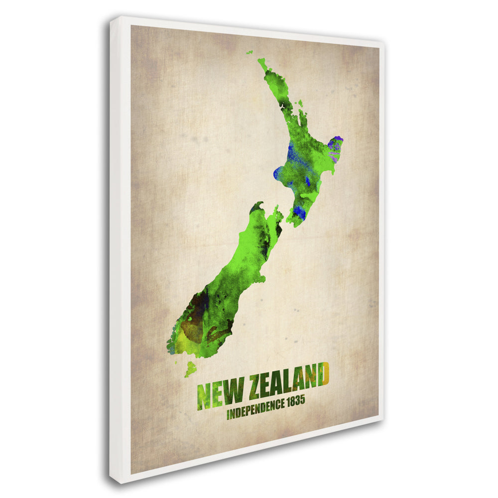 Naxart Zealand Watercolor Map Canvas Art 18 x 24 Image 2