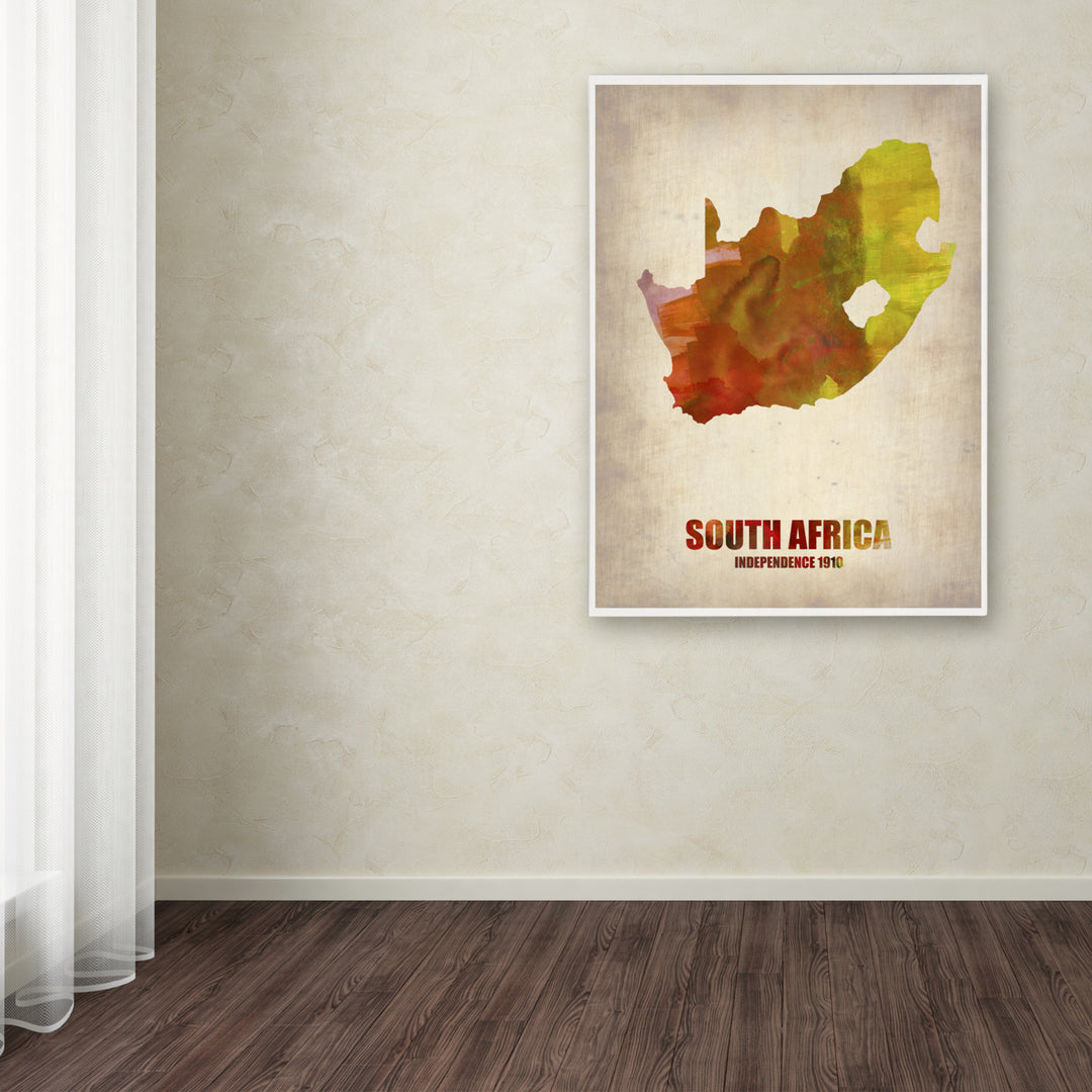 Naxart South Africa Watercolor Map Canvas Art 18 x 24 Image 3