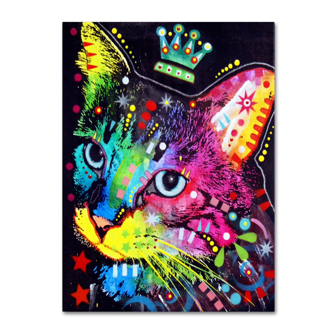 Dean Russo Thinking Cat Crowned Canvas Art 18 x 24 Image 1
