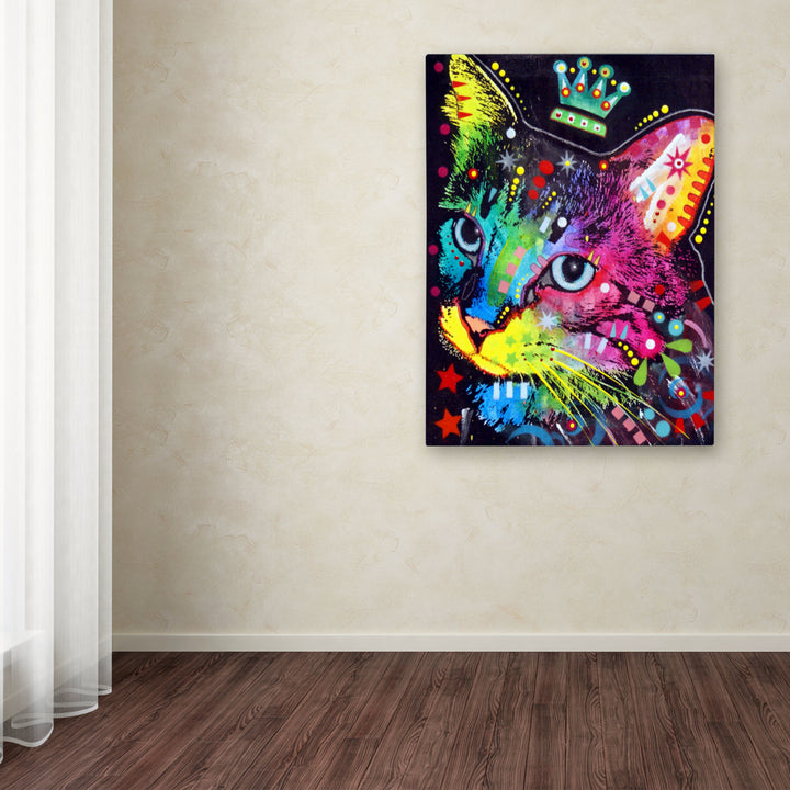Dean Russo Thinking Cat Crowned Canvas Art 18 x 24 Image 3