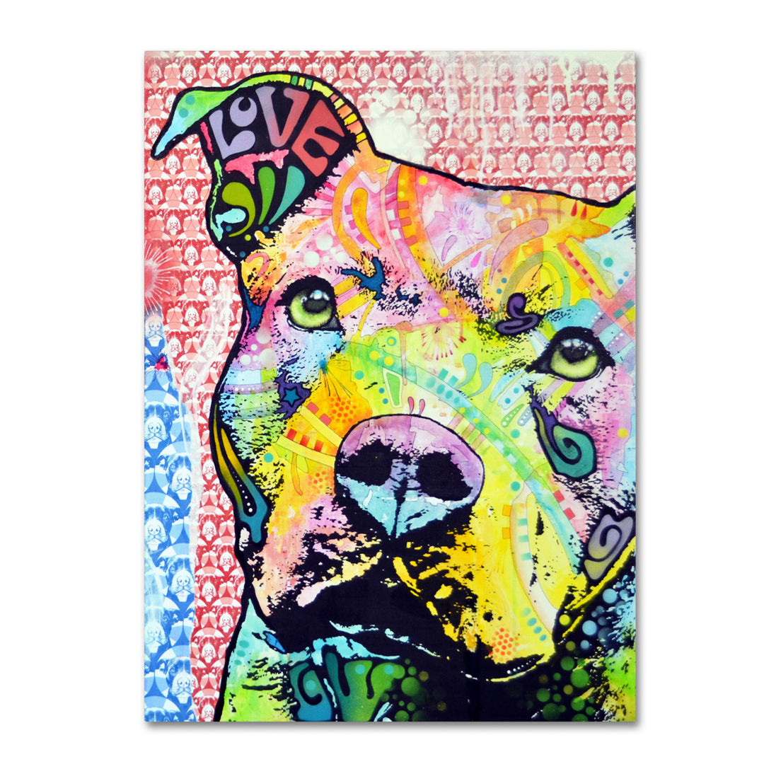 Dean Russo Thoughtful Pitbull II Canvas Art 18 x 24 Image 1