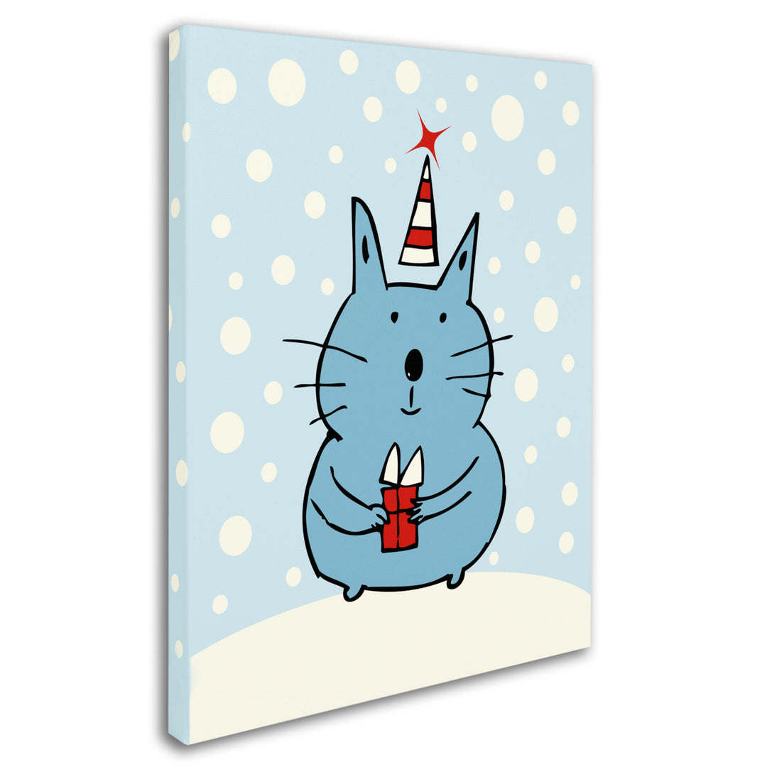 Carla Martell Christmas Snow Cat Canvas Art 18 x 24 Image 2