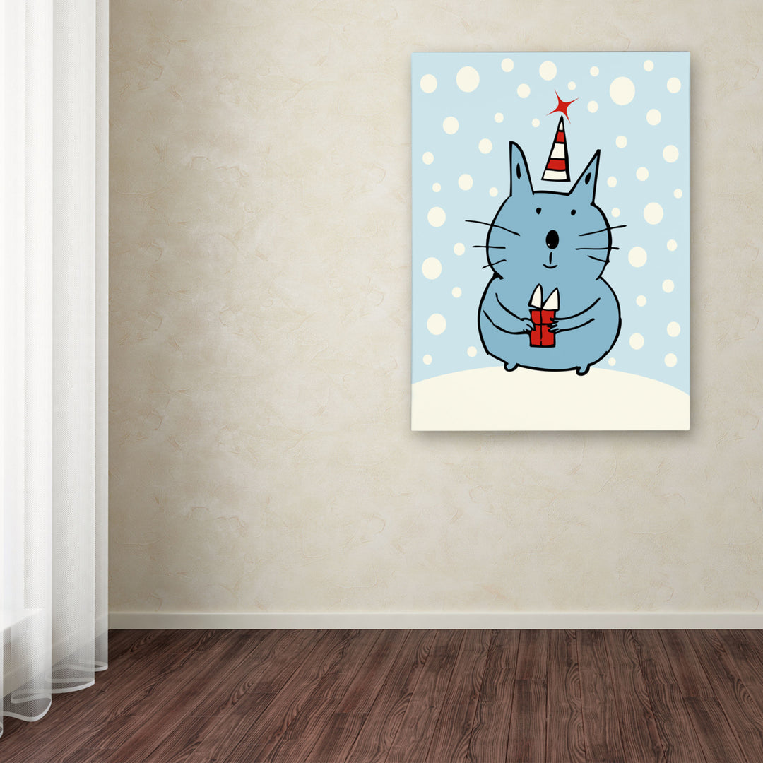 Carla Martell Christmas Snow Cat Canvas Art 18 x 24 Image 3