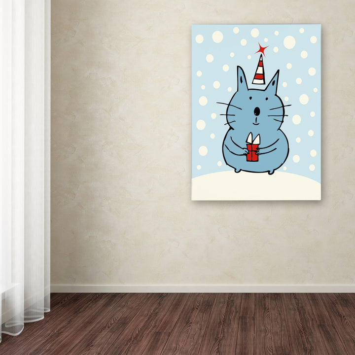 Carla Martell Christmas Snow Cat Canvas Art 18 x 24 Image 3