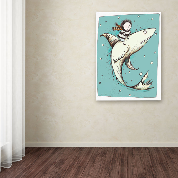 Carla Martell Fish Boy Canvas Art 18 x 24 Image 3