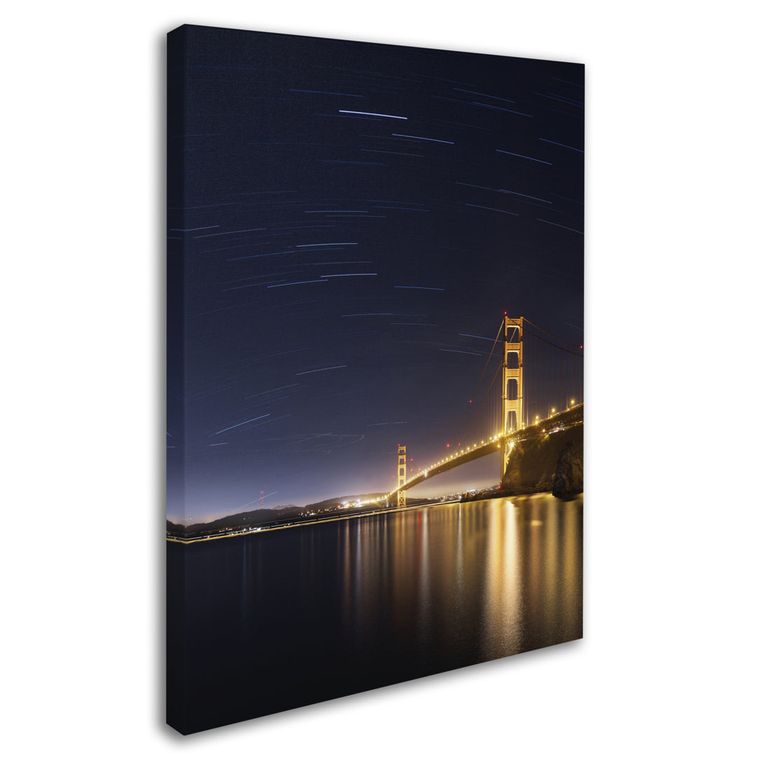 Moises Levy Golden Gate and Stars Canvas Art 18 x 24 Image 2