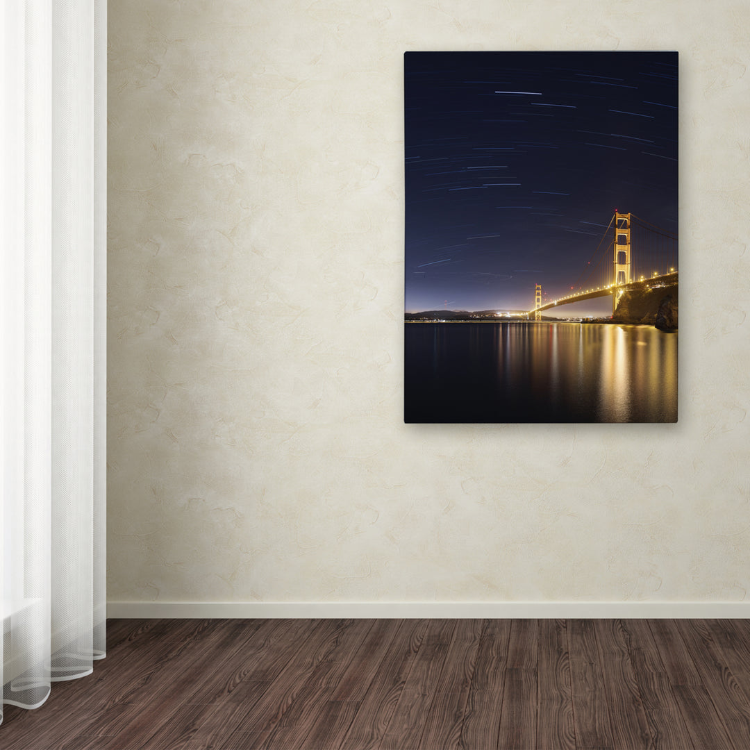 Moises Levy Golden Gate and Stars Canvas Art 18 x 24 Image 3