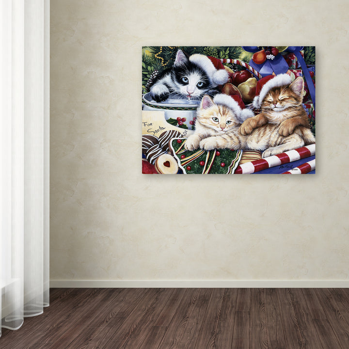 Jenny Newland Meowy Christmas 2 Canvas Art 18 x 24 Image 3