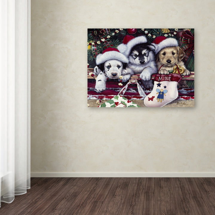 Jenny Newland A Tail Wagging Christmas Canvas Art 18 x 24 Image 3