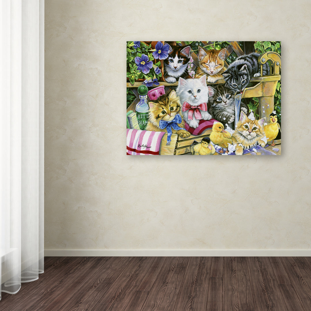 Jenny Newland Bathtime Kittens Canvas Art 18 x 24 Image 3