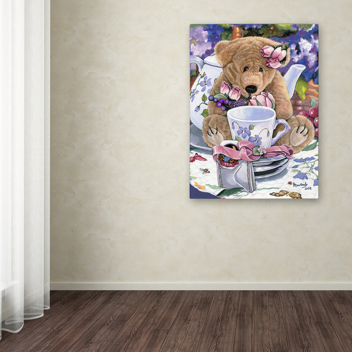 Jenny Newland Tea Party Bear 1 Canvas Art 18 x 24 Image 3