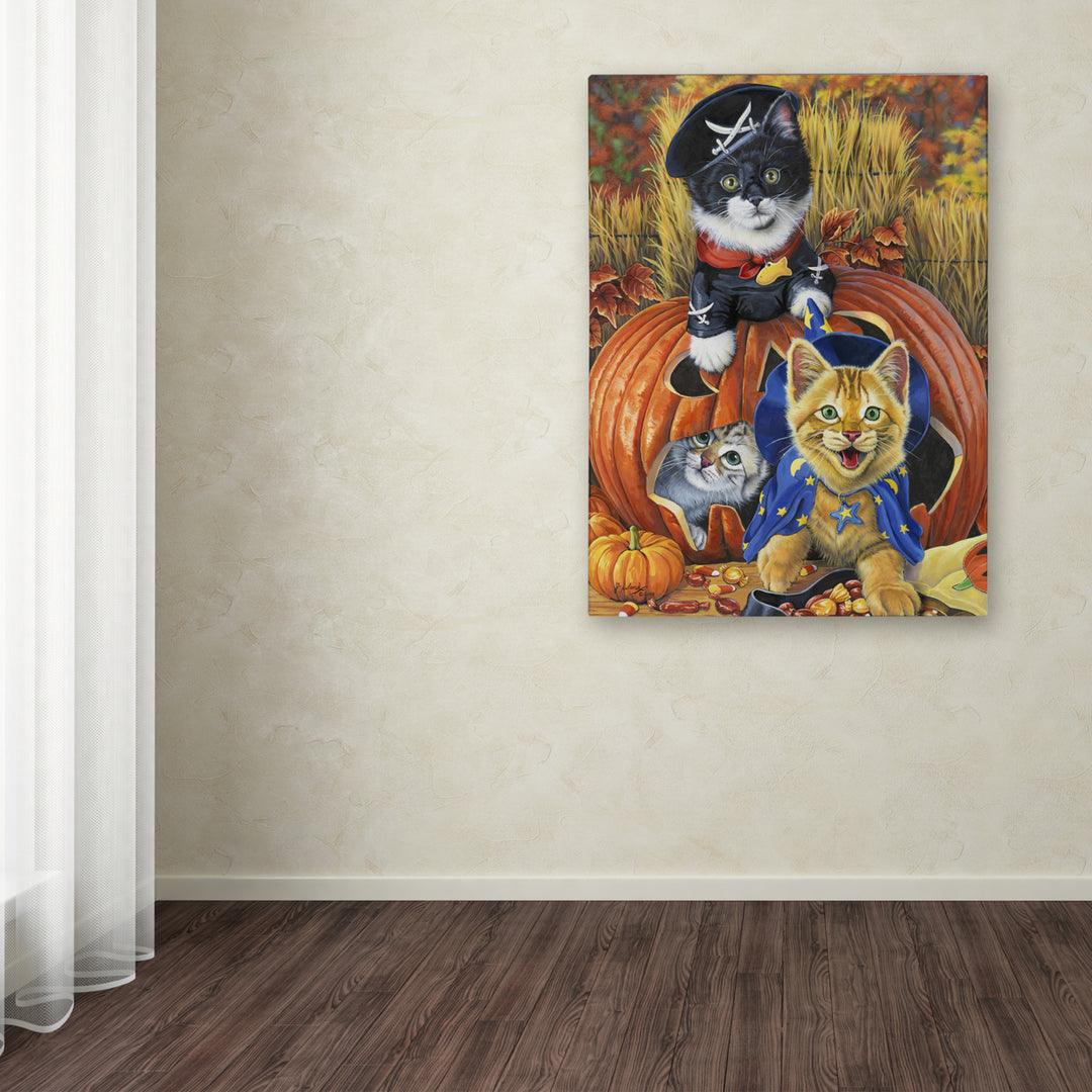 Jenny Newland Halloween Kittens Canvas Art 18 x 24 Image 3