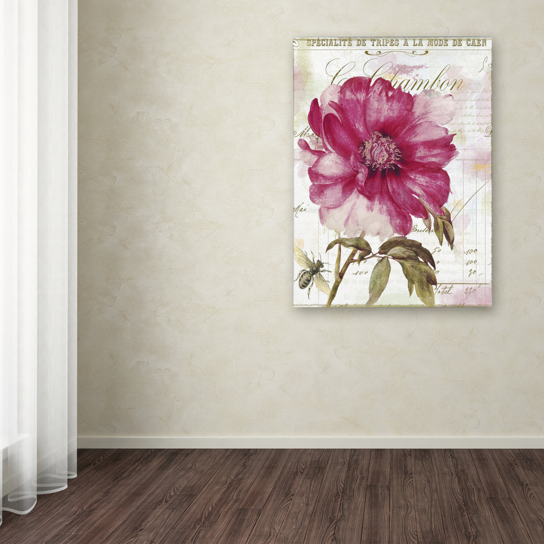 Color Bakery Pink Peony Canvas Art 18 x 24 Image 3