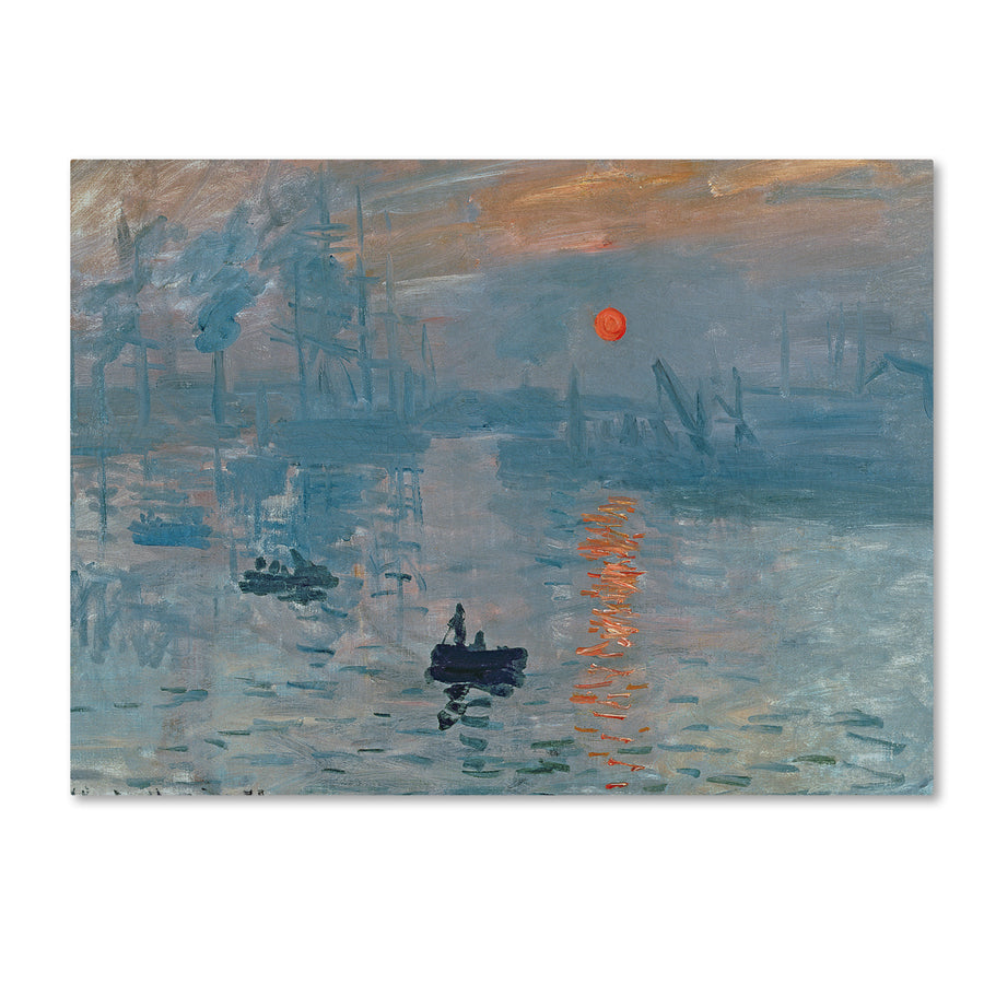 Claude Monet Impression Sunrise Canvas Art 18 x 24 Image 1