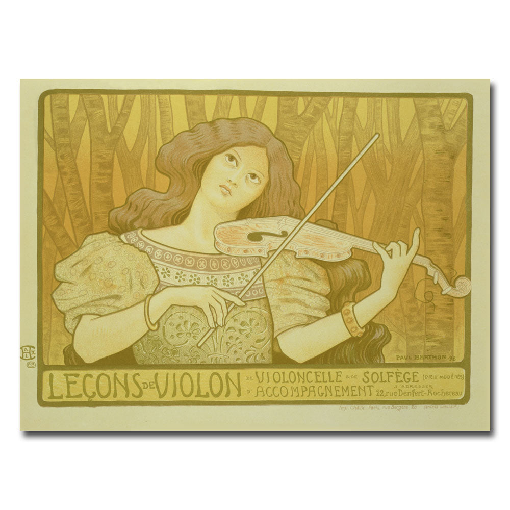 Paul Brethon Violin Lessons Rue Denfert-Rochereau Canvas Art 18 x 24 Image 1