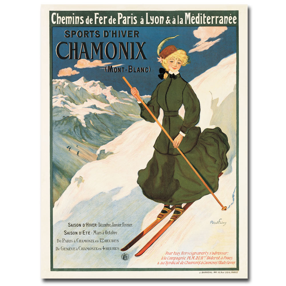 SNF Routes to Chamonix 1910 Canvas Art 18 x 24 Image 1